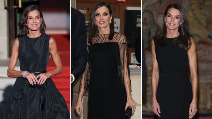 5 formas para combinar vestidos negros como lo hace la reina Letizia y lucir sofisticada